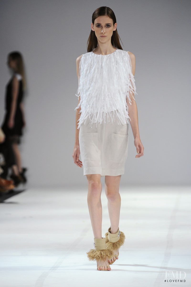Katja Verheul featured in  the Pringle of Scotland fashion show for Spring/Summer 2011