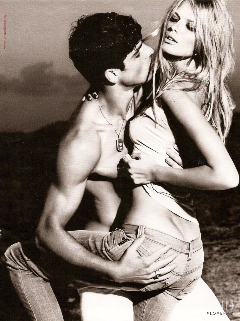 Julia Stegner featured in  the Armani Jeans advertisement for Spring/Summer 2008