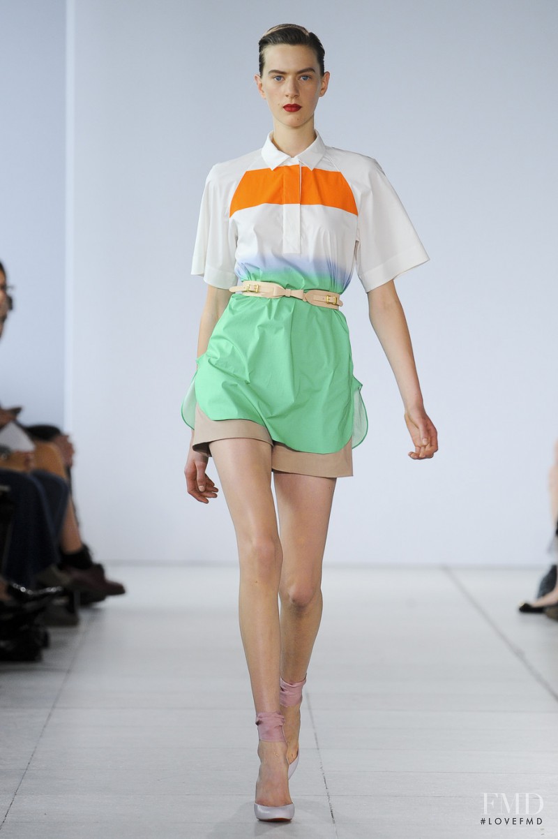 Carla Gebhart featured in  the Jonathan Saunders fashion show for Spring/Summer 2011