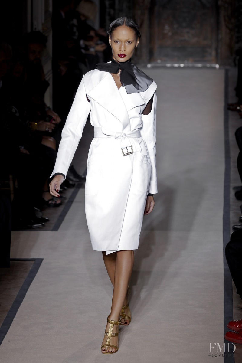 Joan Smalls featured in  the Saint Laurent fashion show for Spring/Summer 2011