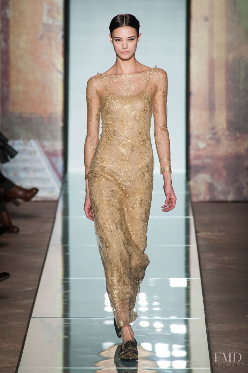 Anja Leuenberger featured in  the roccobarocco fashion show for Autumn/Winter 2014