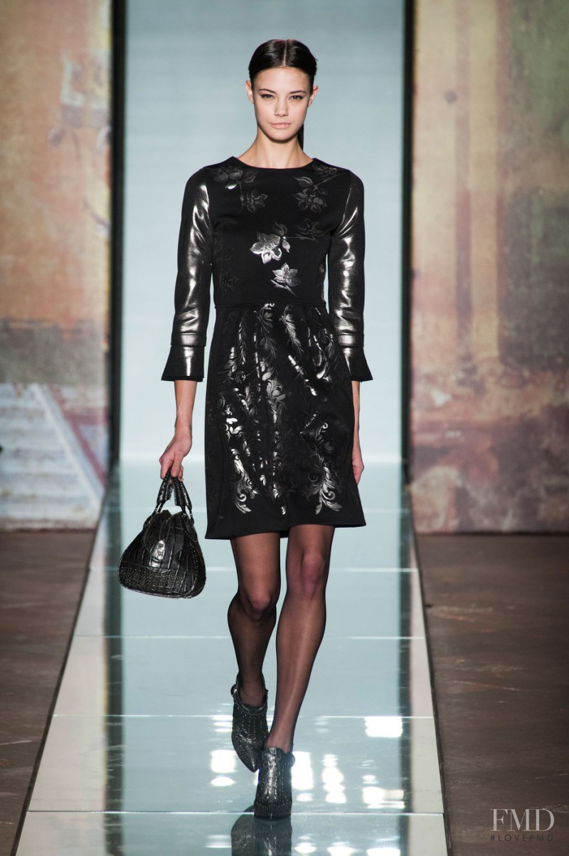 Anja Leuenberger featured in  the roccobarocco fashion show for Autumn/Winter 2014