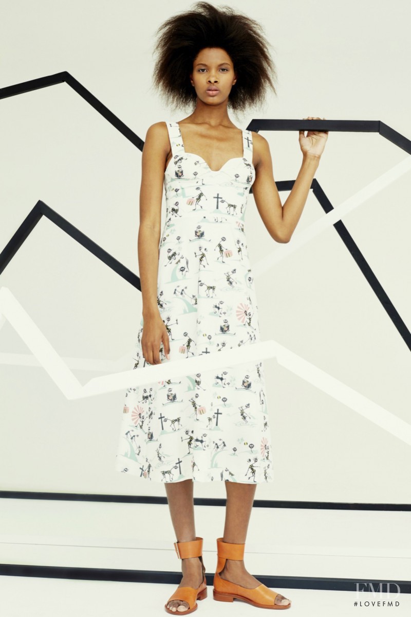 Thaina Oliveira da Silva featured in  the Hussein Chalayan lookbook for Resort 2016