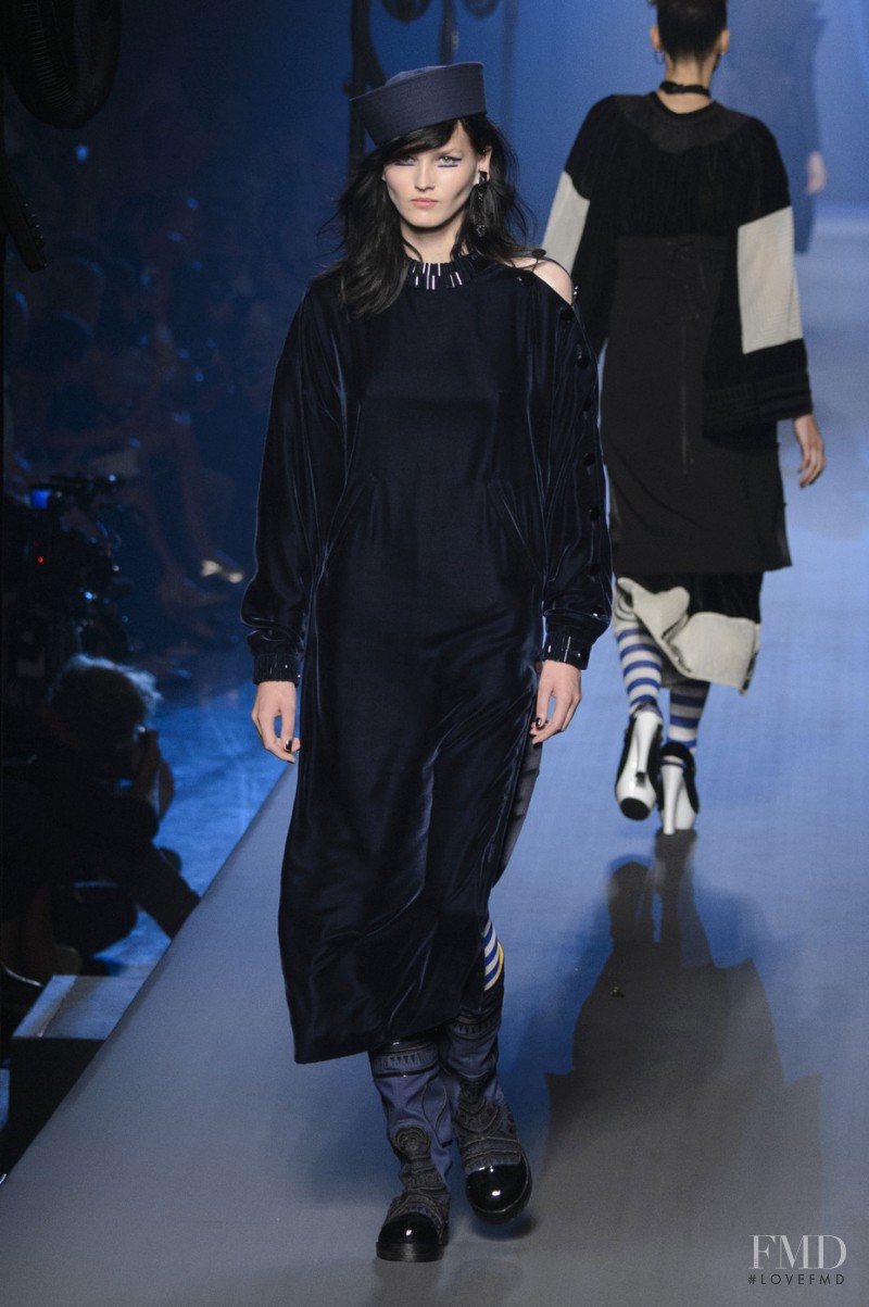 Katlin Aas featured in  the Jean Paul Gaultier Haute Couture fashion show for Autumn/Winter 2015