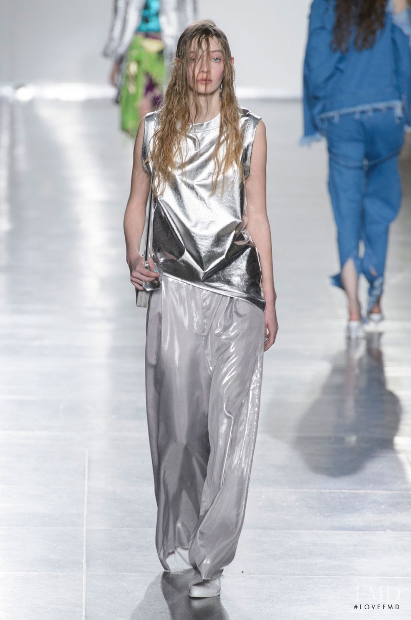 Leah Milligan featured in  the Marques\'Almeida fashion show for Autumn/Winter 2015