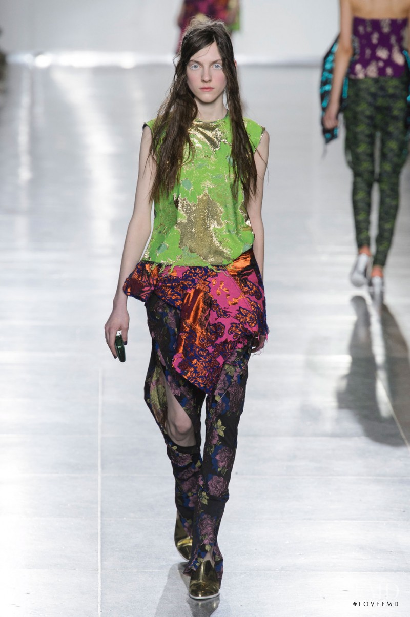 Grace Booth featured in  the Marques\'Almeida fashion show for Autumn/Winter 2015