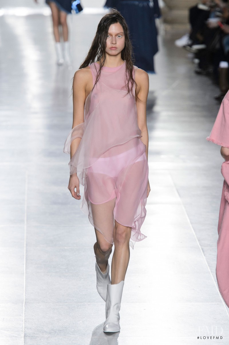 Pavlina Eneva featured in  the Marques\'Almeida fashion show for Autumn/Winter 2015