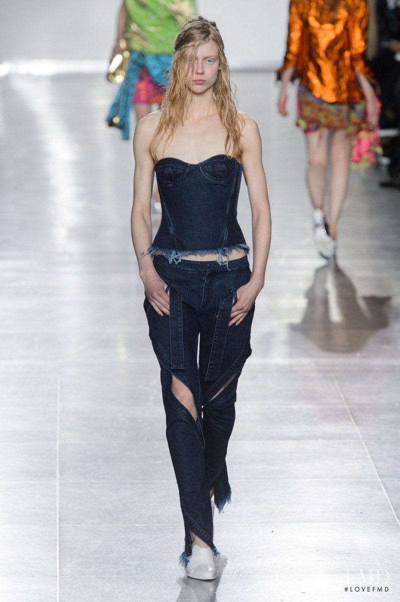 Sofie Hemmet featured in  the Marques\'Almeida fashion show for Autumn/Winter 2015