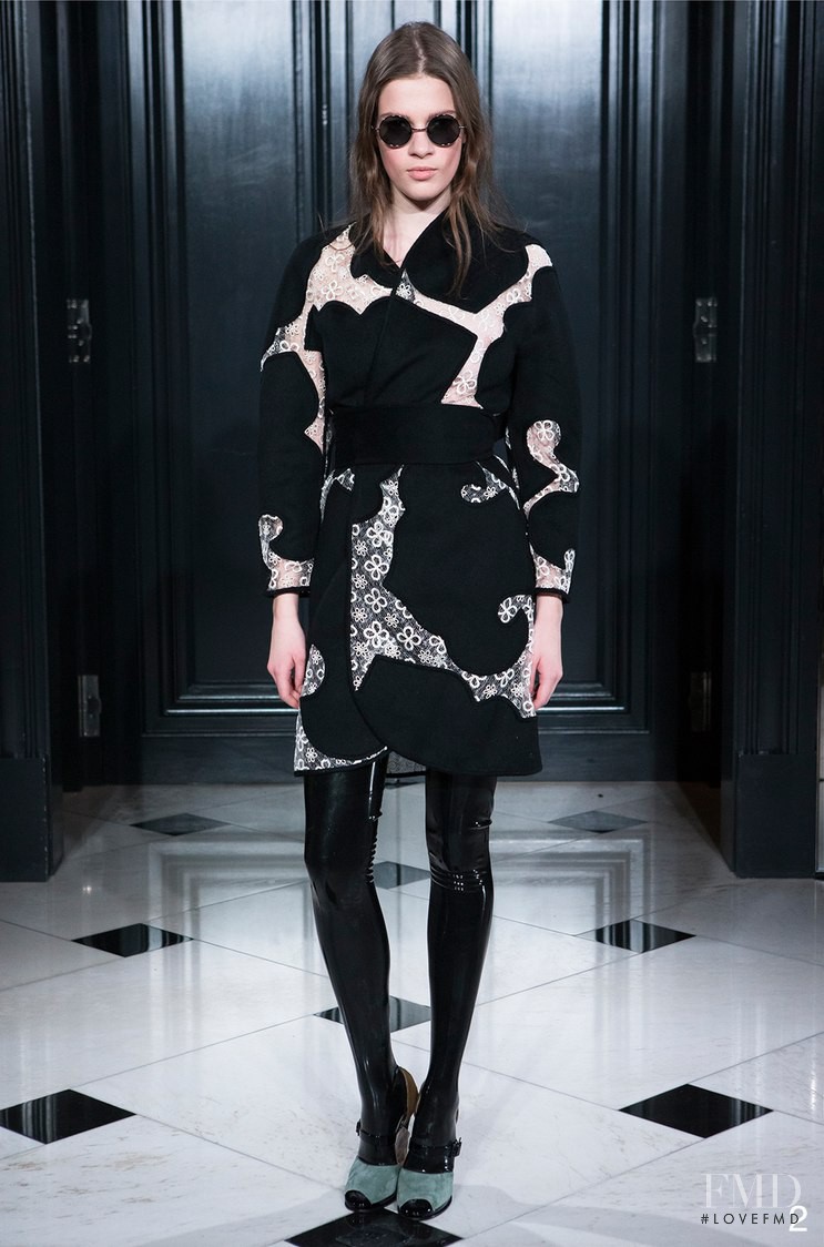 Alicia Tostmann featured in  the Huishan Zhang fashion show for Autumn/Winter 2015