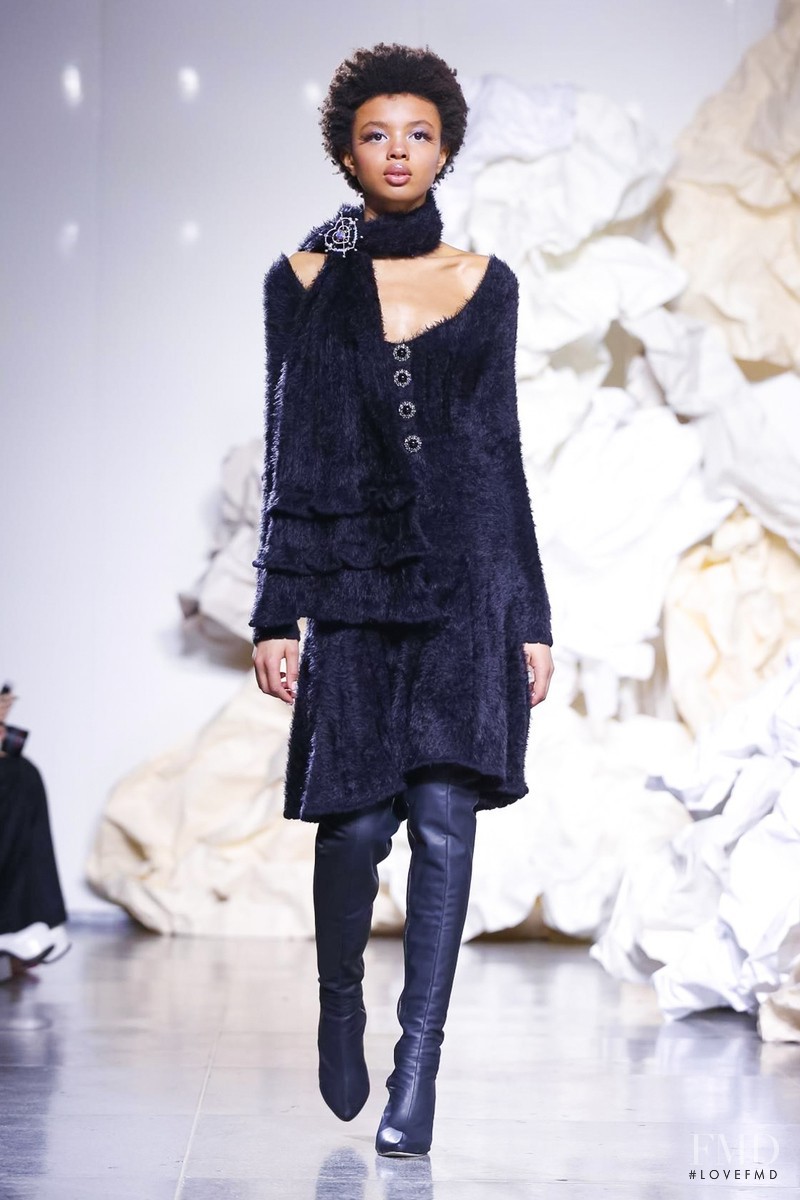 Poppy Okotcha featured in  the Ryan Lo fashion show for Autumn/Winter 2015