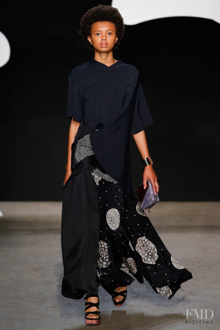 Poppy Okotcha featured in  the ADEAM fashion show for Spring/Summer 2016