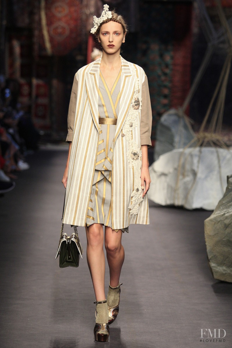 Sasha Antonowskaia featured in  the Antonio Marras fashion show for Spring/Summer 2016