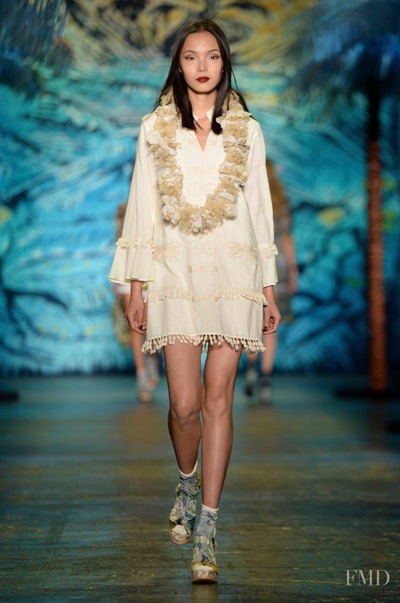 Tiana Tolstoi featured in  the Anna Sui fashion show for Spring/Summer 2016