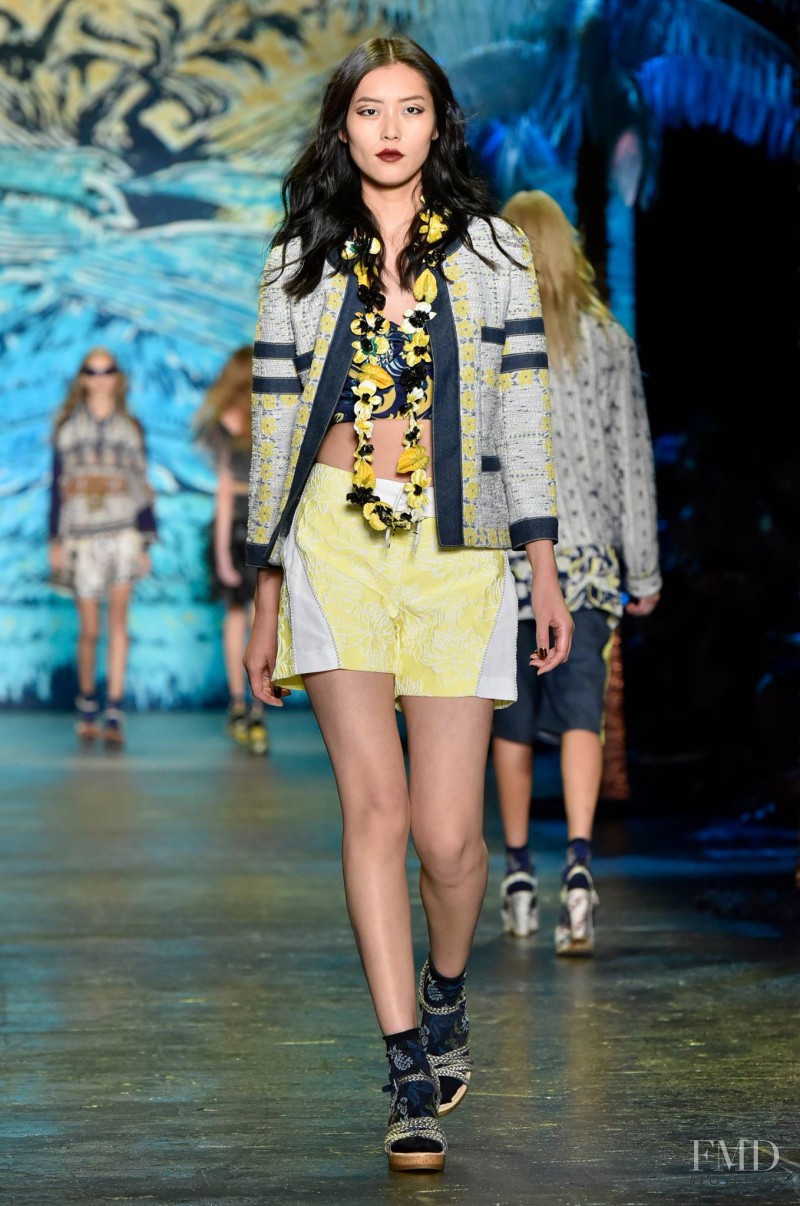 Liu Wen featured in  the Anna Sui fashion show for Spring/Summer 2016