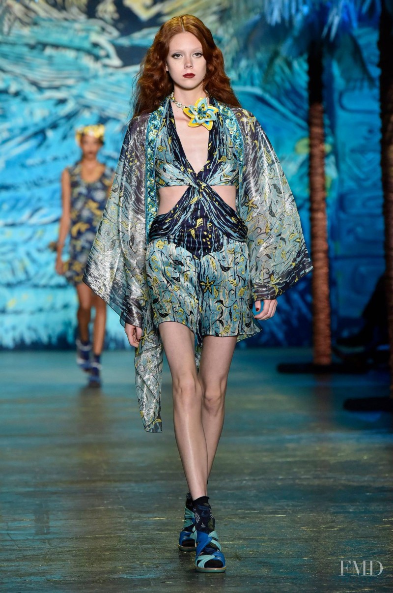 Natalie Westling featured in  the Anna Sui fashion show for Spring/Summer 2016