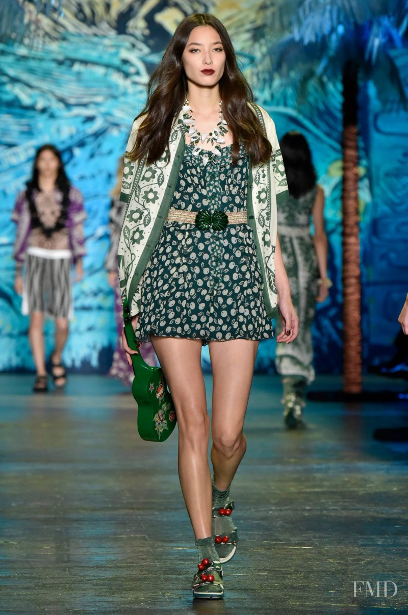 Tiana Tolstoi featured in  the Anna Sui fashion show for Spring/Summer 2016