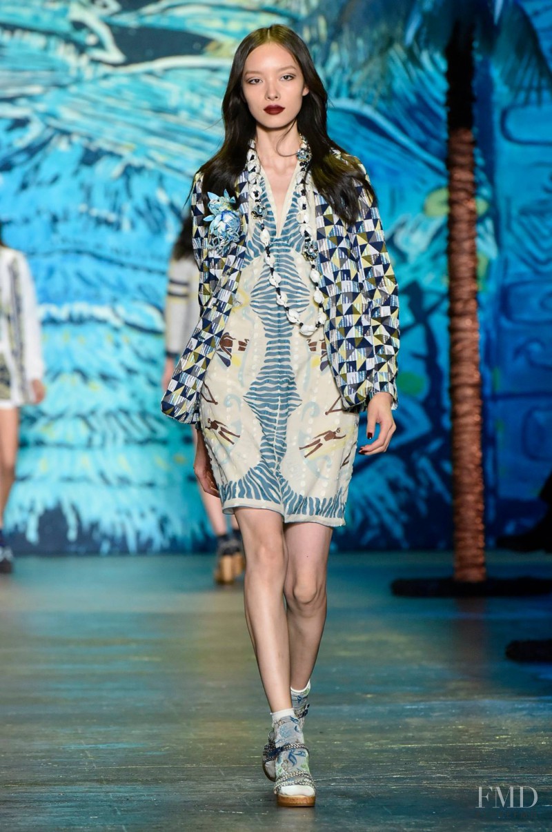 Fei Fei Sun featured in  the Anna Sui fashion show for Spring/Summer 2016