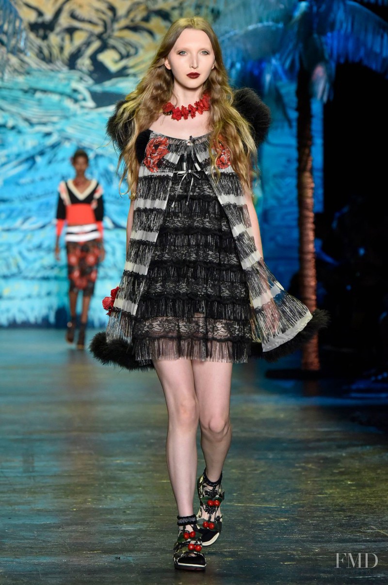 Cierra Skye featured in  the Anna Sui fashion show for Spring/Summer 2016