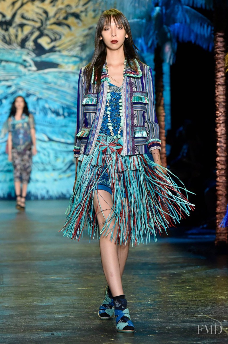 Issa Lish featured in  the Anna Sui fashion show for Spring/Summer 2016