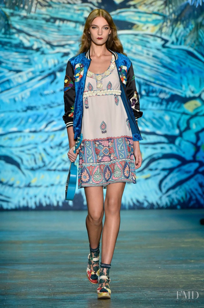 Irina Liss featured in  the Anna Sui fashion show for Spring/Summer 2016
