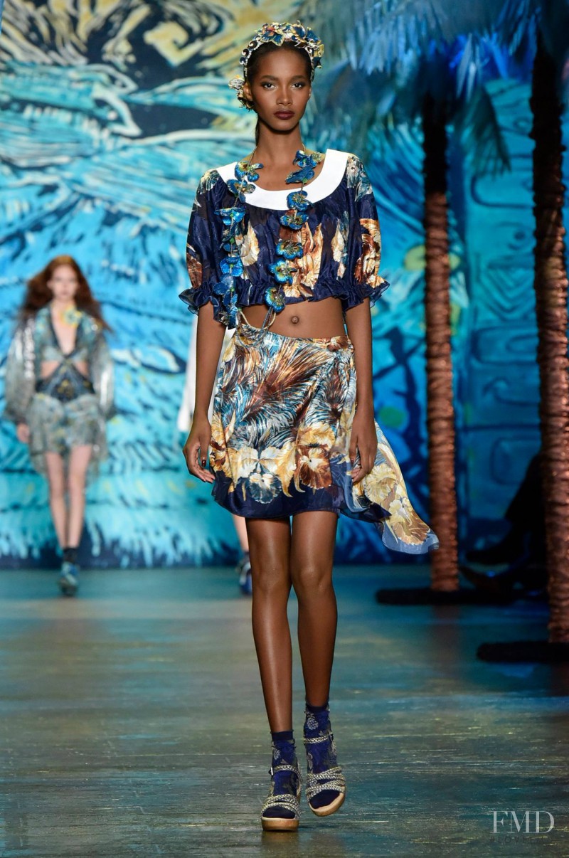 Tami Williams featured in  the Anna Sui fashion show for Spring/Summer 2016