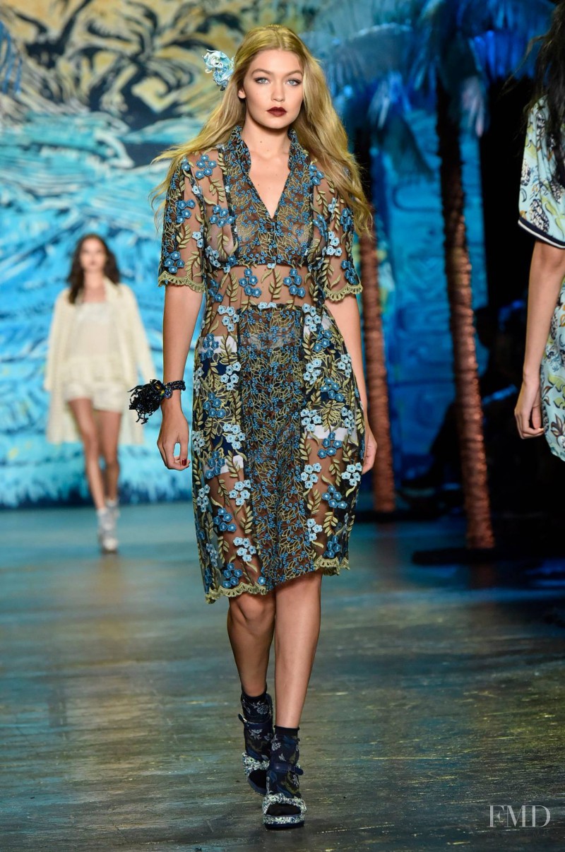 Gigi Hadid featured in  the Anna Sui fashion show for Spring/Summer 2016