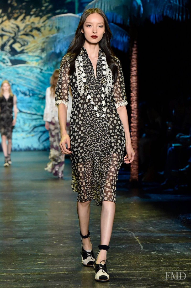 Fei Fei Sun featured in  the Anna Sui fashion show for Spring/Summer 2016