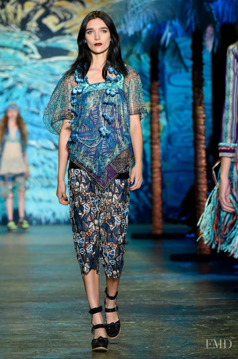 Janice Alida featured in  the Anna Sui fashion show for Spring/Summer 2016