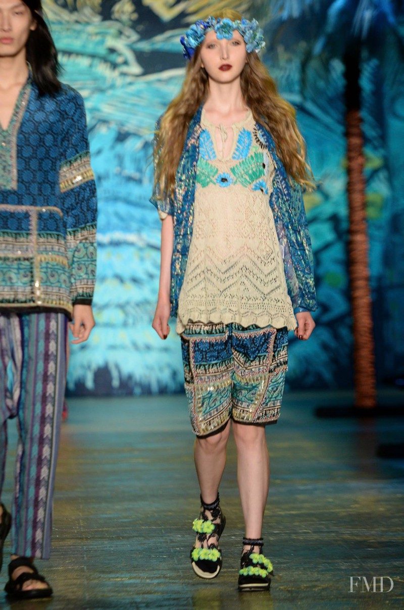 Cierra Skye featured in  the Anna Sui fashion show for Spring/Summer 2016