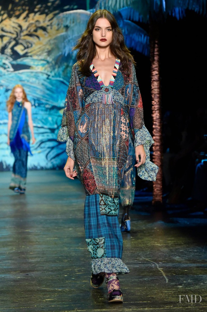 Blanca Padilla featured in  the Anna Sui fashion show for Spring/Summer 2016