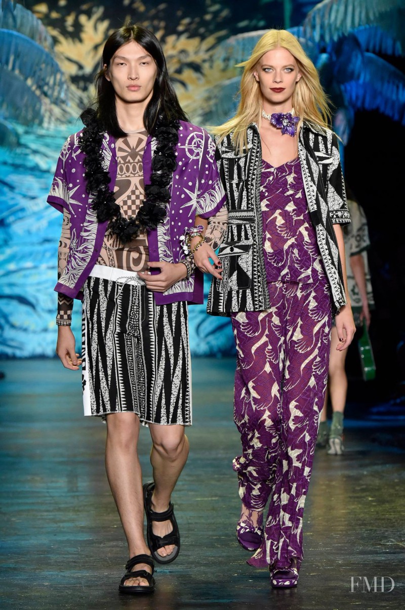 Lexi Boling featured in  the Anna Sui fashion show for Spring/Summer 2016