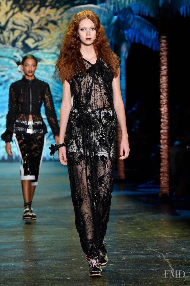 Natalie Westling featured in  the Anna Sui fashion show for Spring/Summer 2016