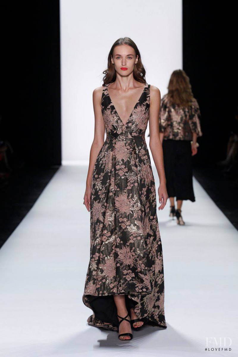 Stasha Yatchuk featured in  the Badgley Mischka fashion show for Spring/Summer 2016