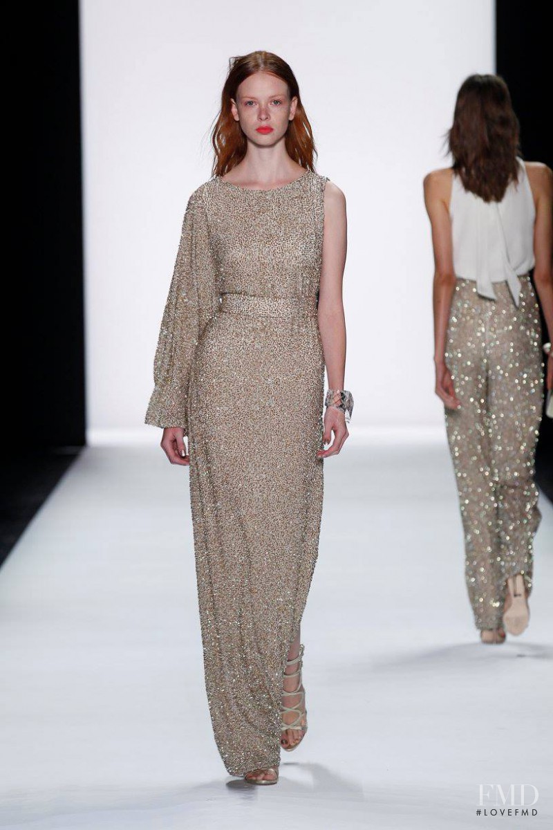 Daniela Witt featured in  the Badgley Mischka fashion show for Spring/Summer 2016