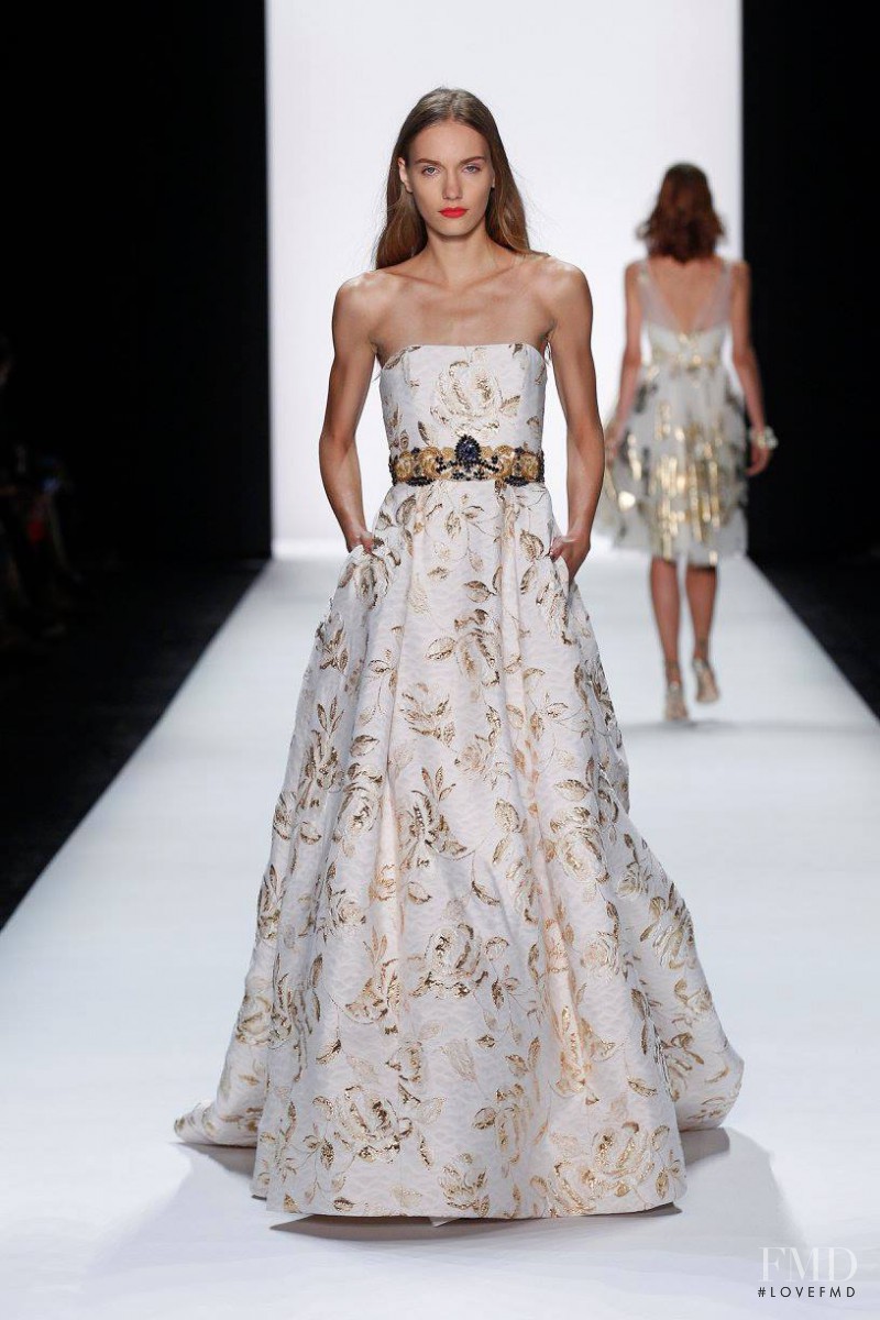 Vera Vavrova featured in  the Badgley Mischka fashion show for Spring/Summer 2016