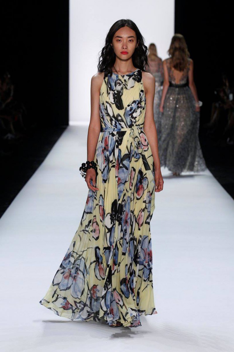 Ji Young Kwak featured in  the Badgley Mischka fashion show for Spring/Summer 2016