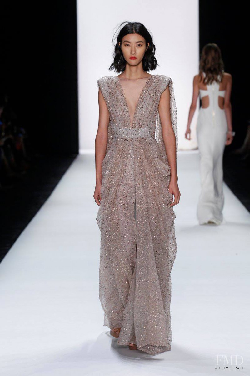 Ji Hye Park featured in  the Badgley Mischka fashion show for Spring/Summer 2016