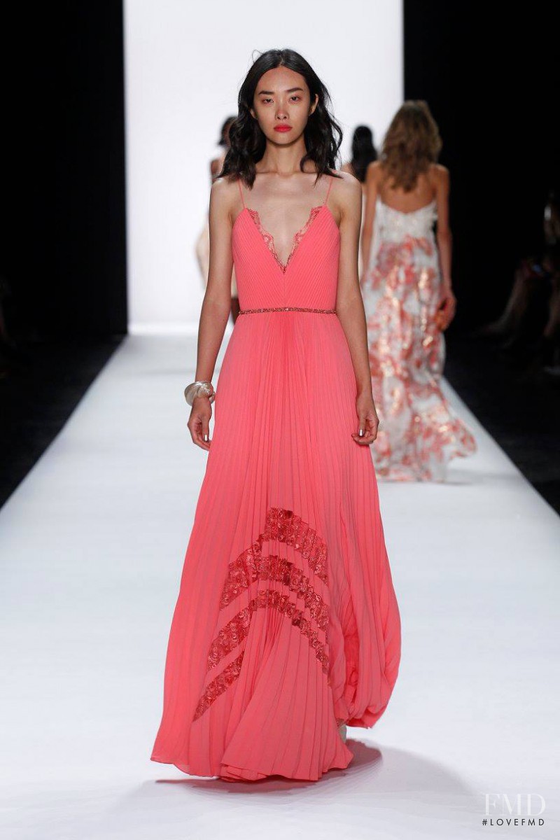 Ji Young Kwak featured in  the Badgley Mischka fashion show for Spring/Summer 2016