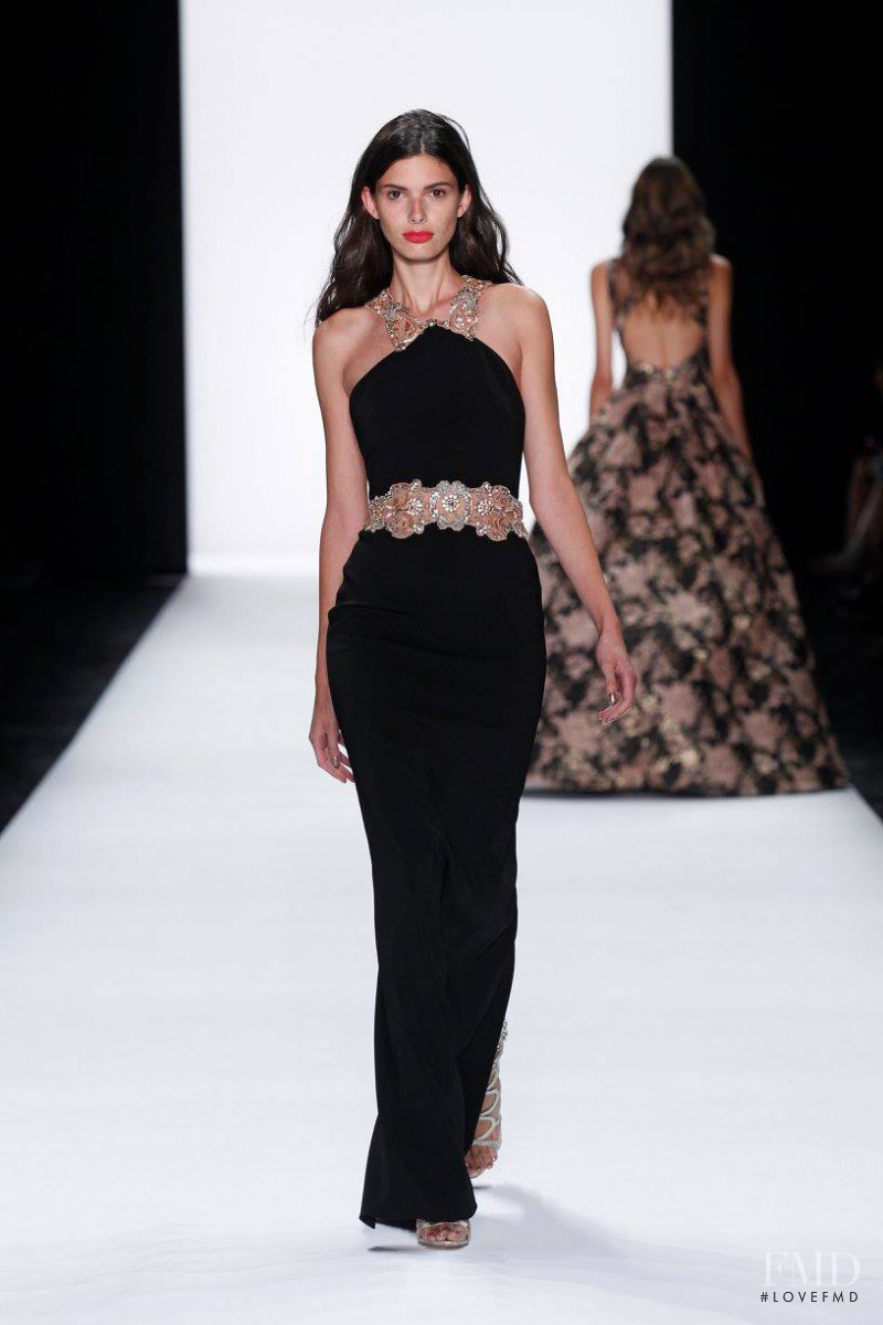 Giulia Manini featured in  the Badgley Mischka fashion show for Spring/Summer 2016