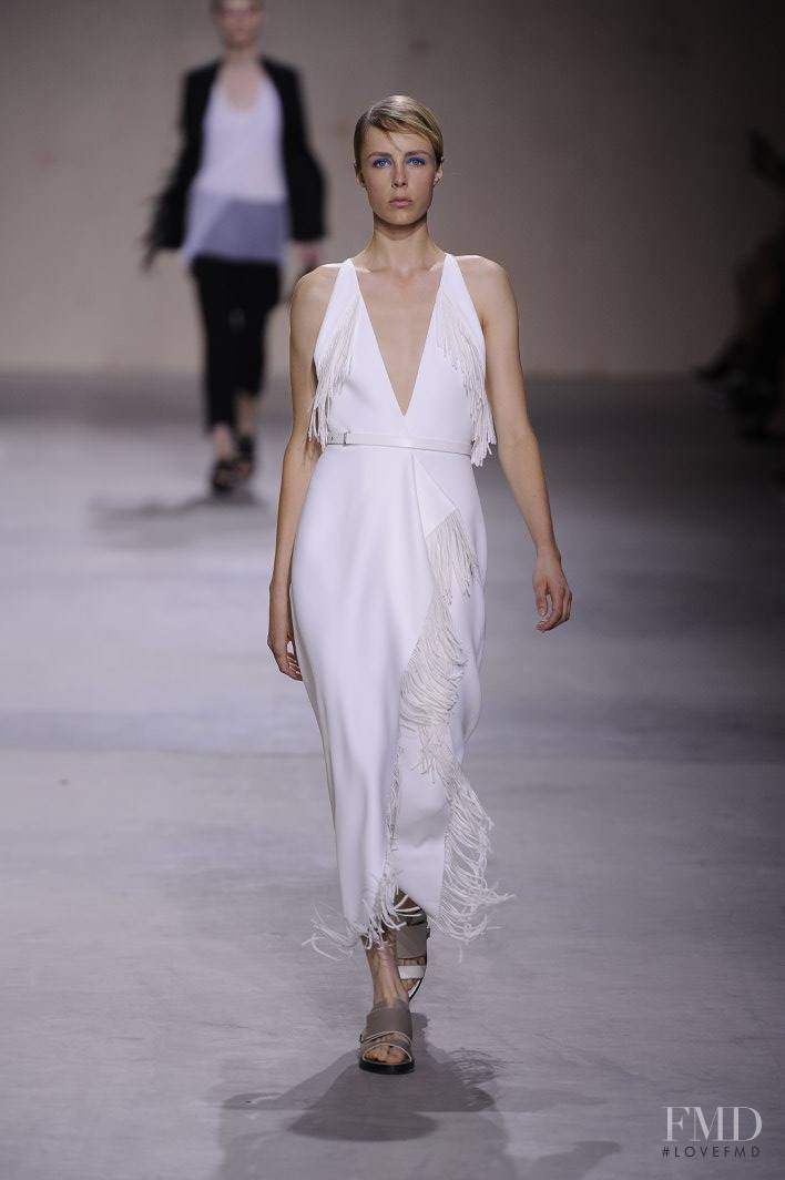 Edie Campbell featured in  the Boss by Hugo Boss fashion show for Spring/Summer 2016