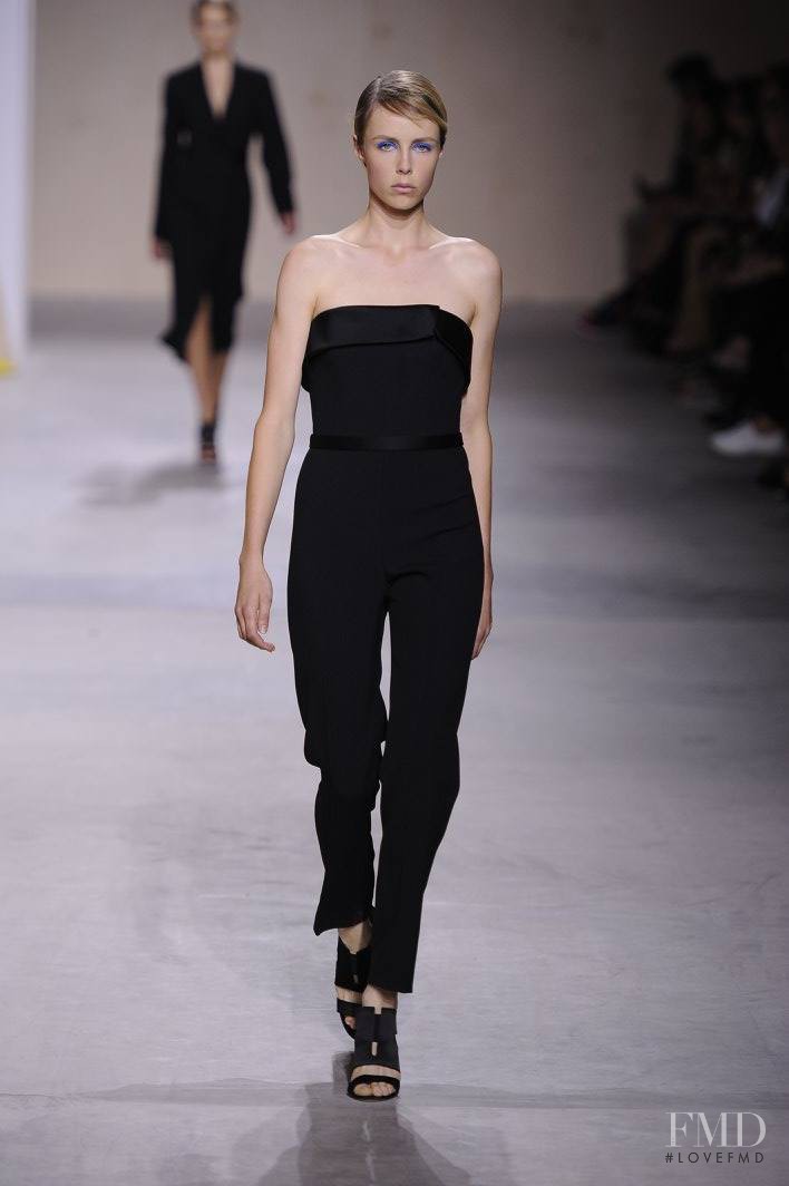 Edie Campbell featured in  the Boss by Hugo Boss fashion show for Spring/Summer 2016