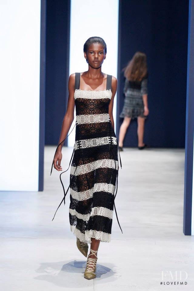 Amilna Estevão featured in  the Derek Lam fashion show for Spring/Summer 2016