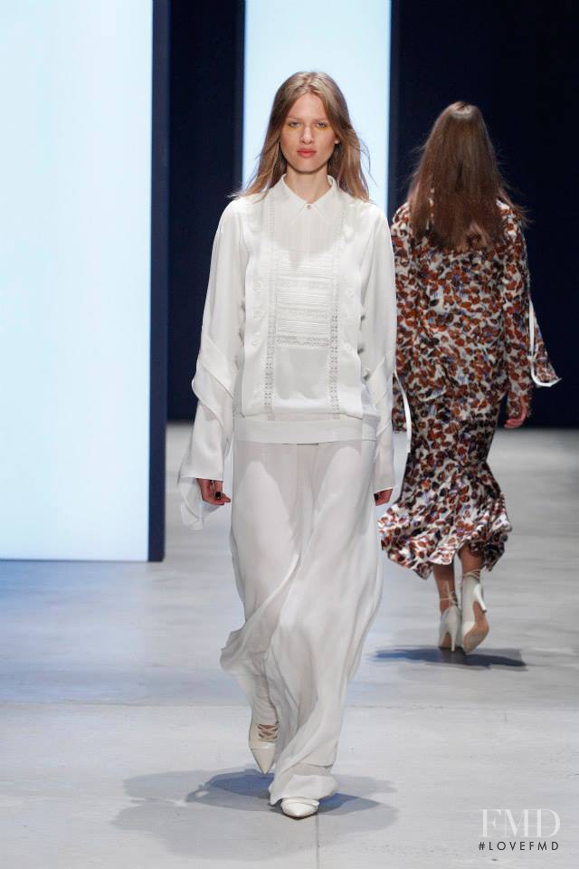 Laura Julie Schwab Holm featured in  the Derek Lam fashion show for Spring/Summer 2016