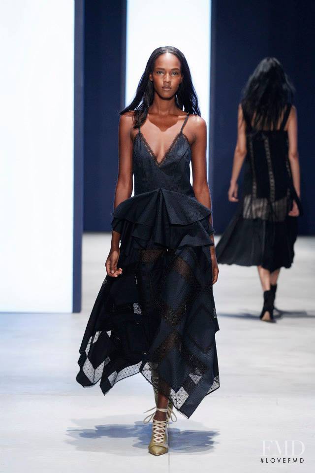 Leila Ndabirabe featured in  the Derek Lam fashion show for Spring/Summer 2016