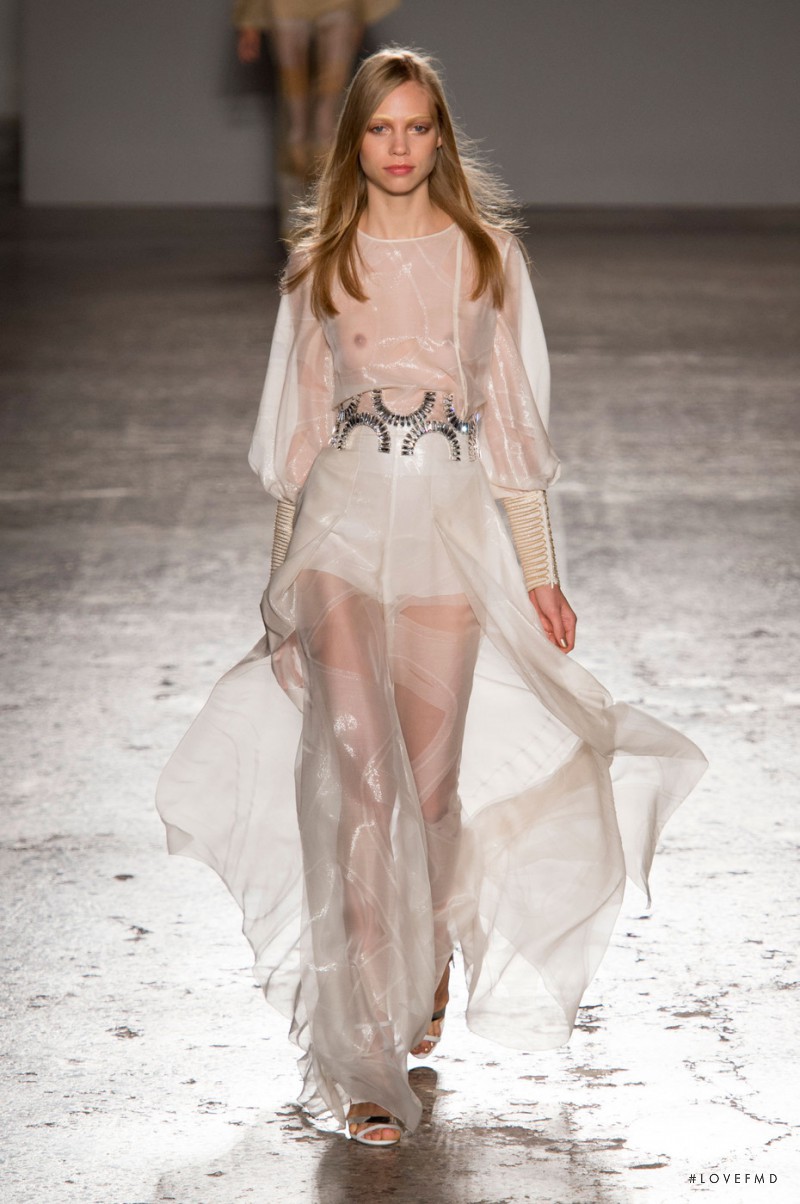 Laura Schellenberg featured in  the Genny fashion show for Spring/Summer 2016