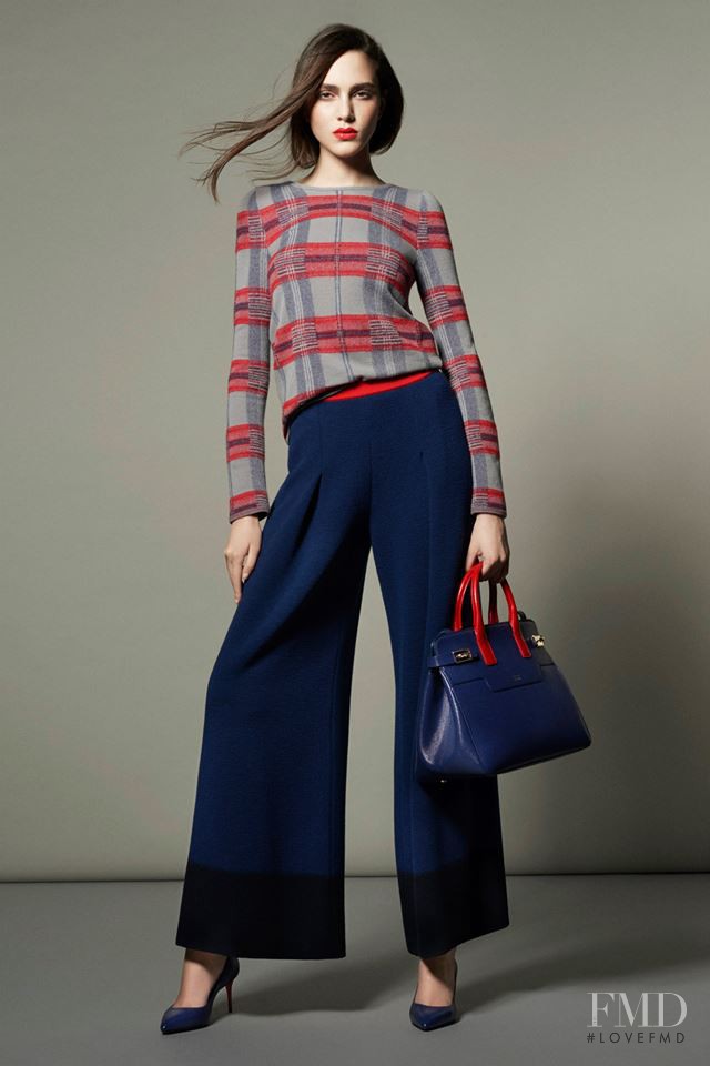 Tako Natsvlishvili featured in  the Giorgio Armani Tartan Capsule Collection lookbook for Spring 2015