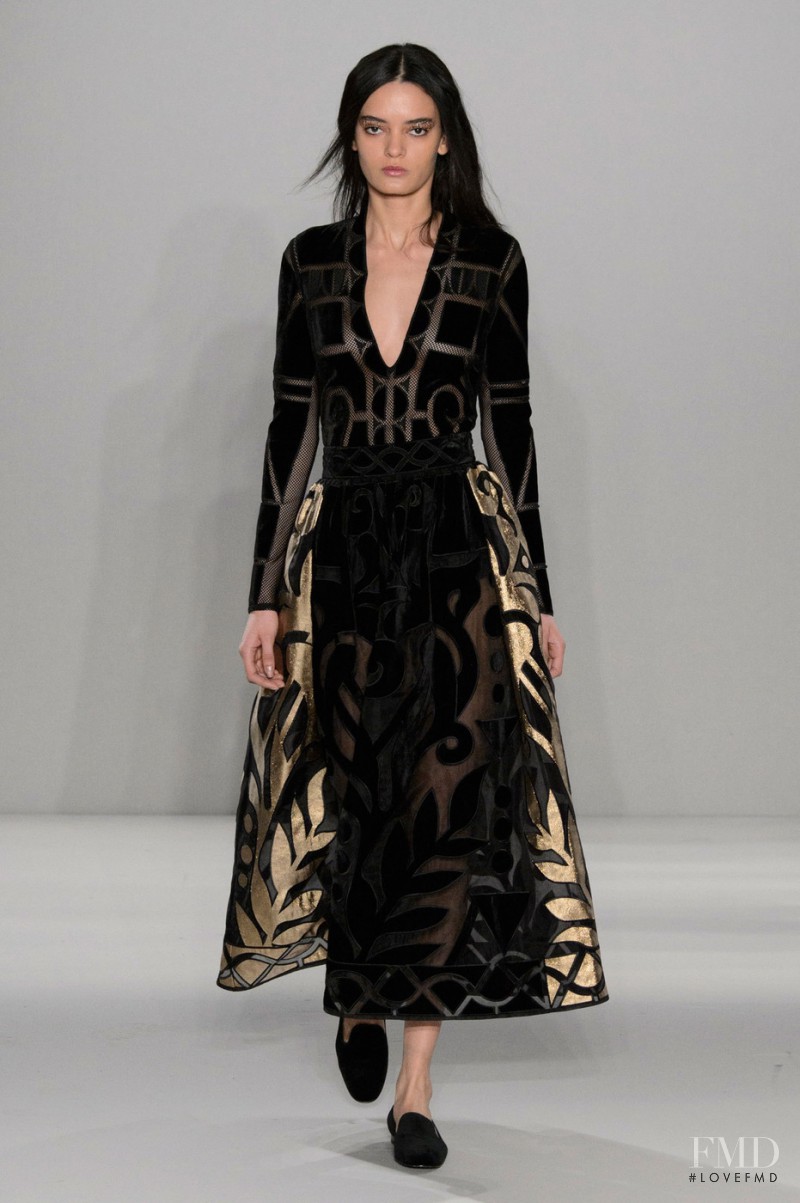 Wanessa Milhomem featured in  the Temperley London fashion show for Autumn/Winter 2015