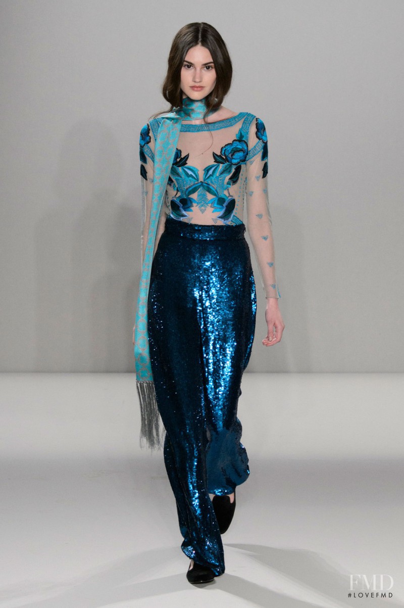 Oli Donoso featured in  the Temperley London fashion show for Autumn/Winter 2015