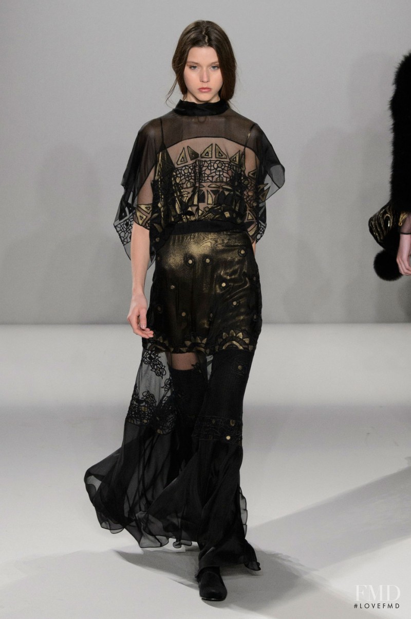 Vivienne Rohner featured in  the Temperley London fashion show for Autumn/Winter 2015