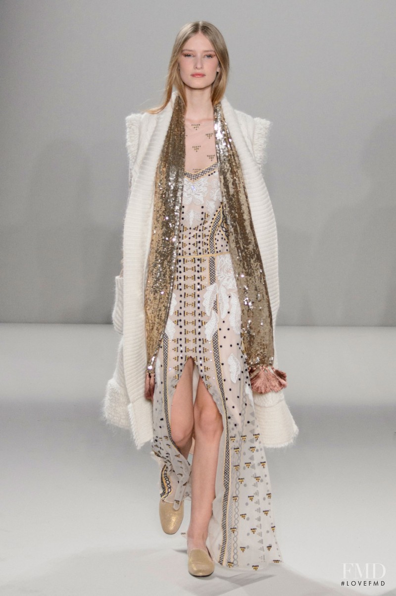 Namara Van Kleeff featured in  the Temperley London fashion show for Autumn/Winter 2015